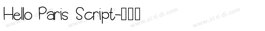 Hello Paris Script字体转换